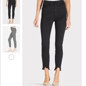 NWOT Good American Good Waist Crop Chewed Hem